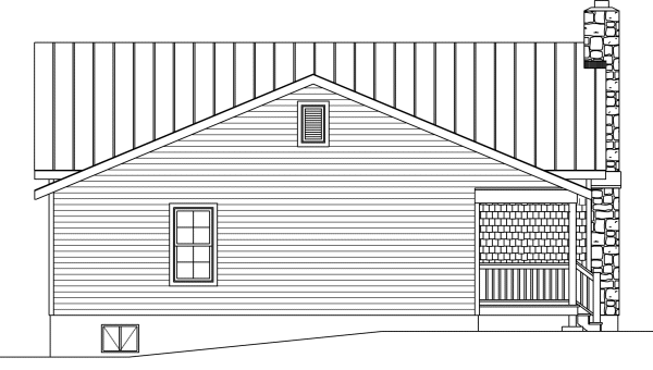 Left Elevation for House Plan #411472