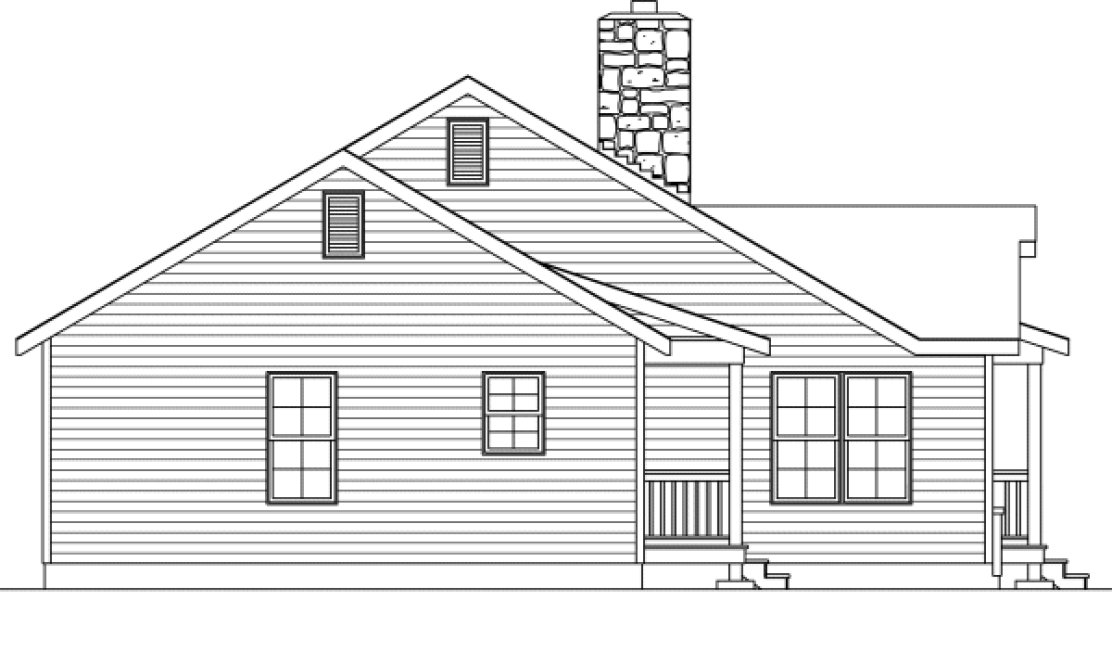 Left Elevation for House Plan #412472