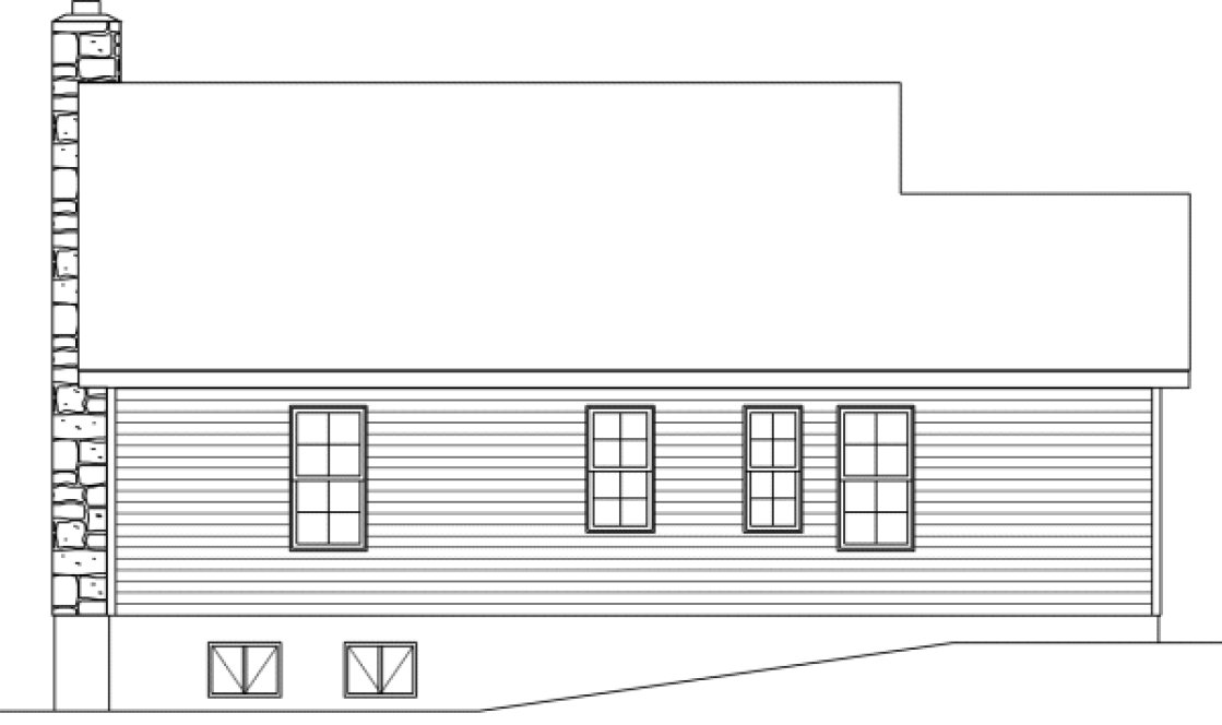 Rear Elevation for House Plan #412472