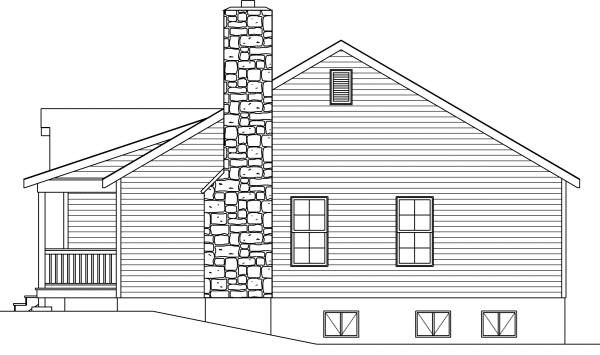 Right Elevation for House Plan #412472