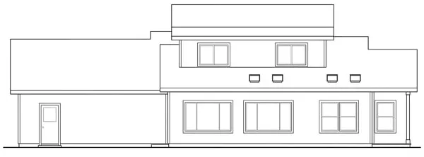 Rear Elevation for House Plan #344213