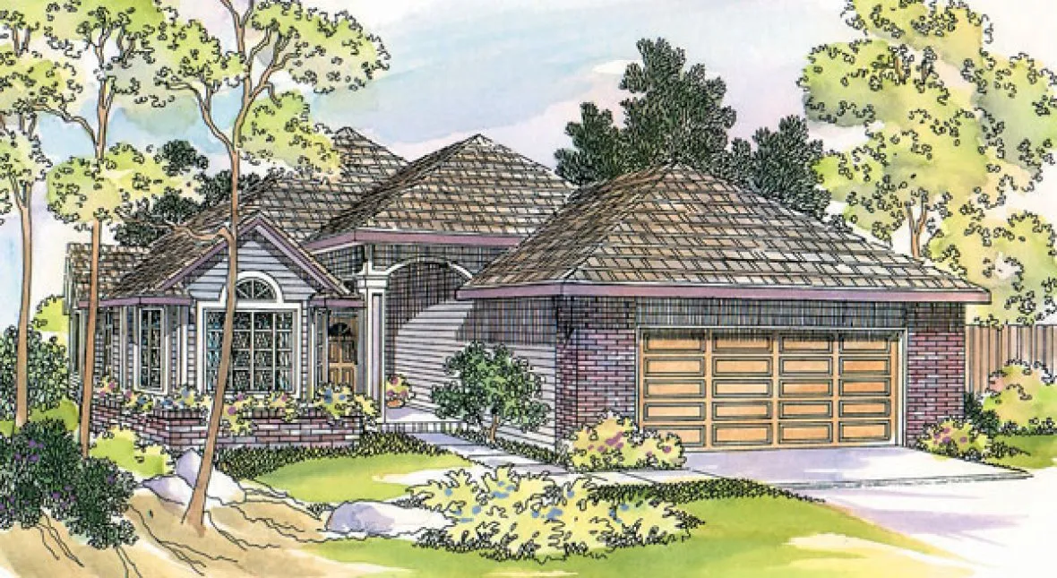 Full Rendering for House Plan #343413