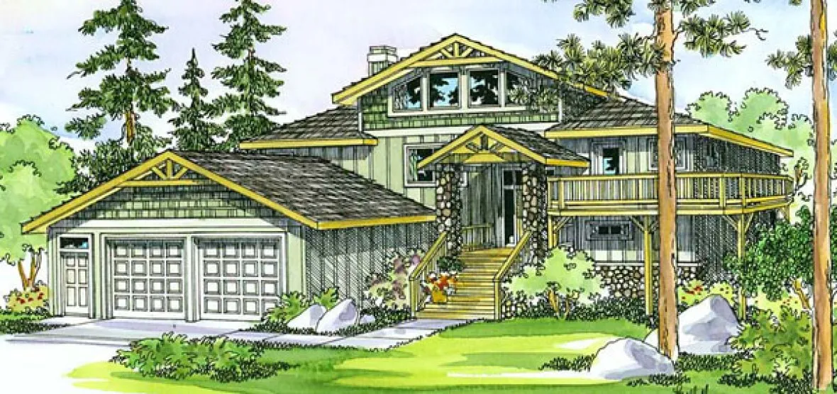 Full Rendering for House Plan #342513