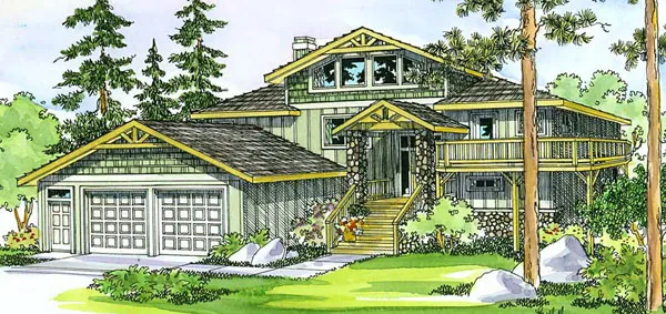 Full Rendering for House Plan #346413