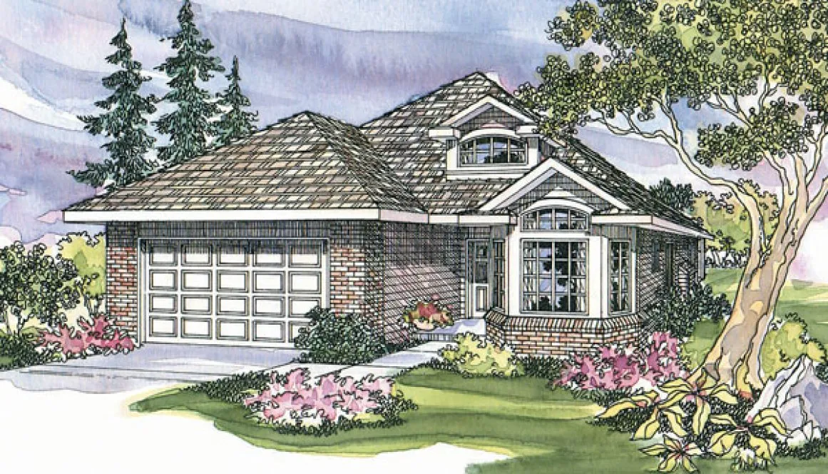 Full Rendering for House Plan #345110