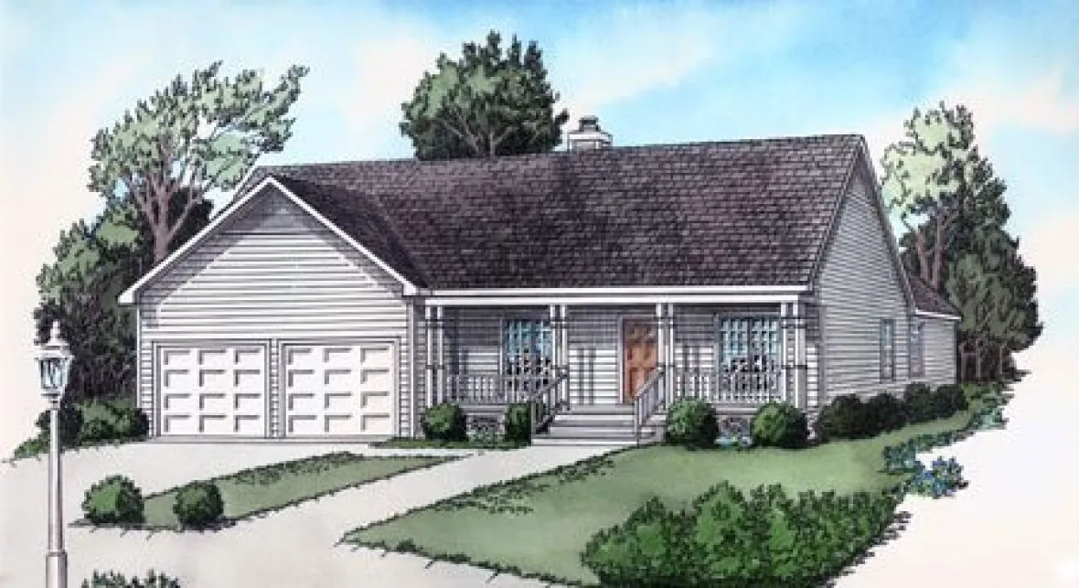 Full Rendering for House Plan #402001