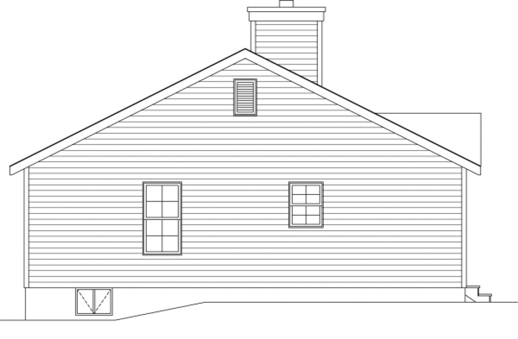 Left Elevation for House Plan #418190
