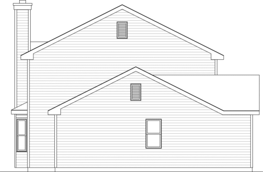 Left Elevation for House Plan #416082