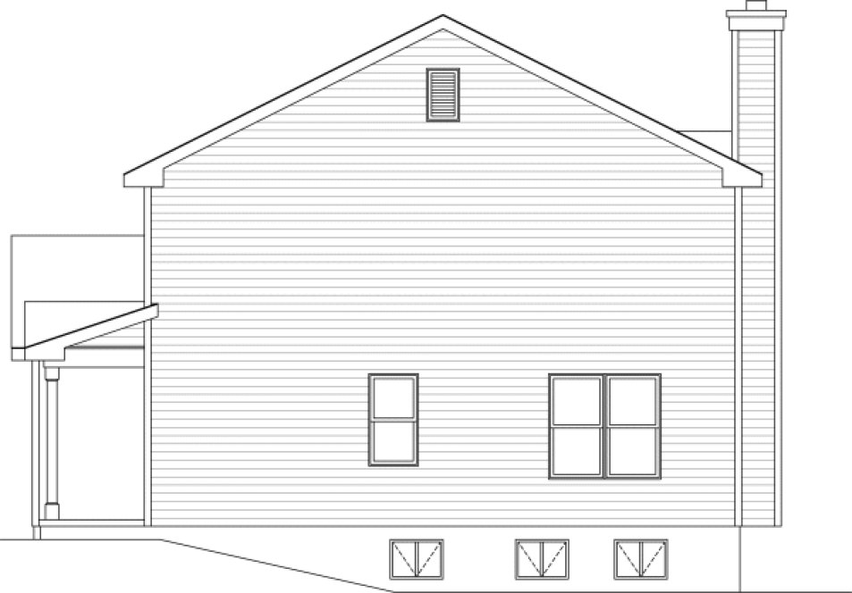 Right Elevation for House Plan #416082
