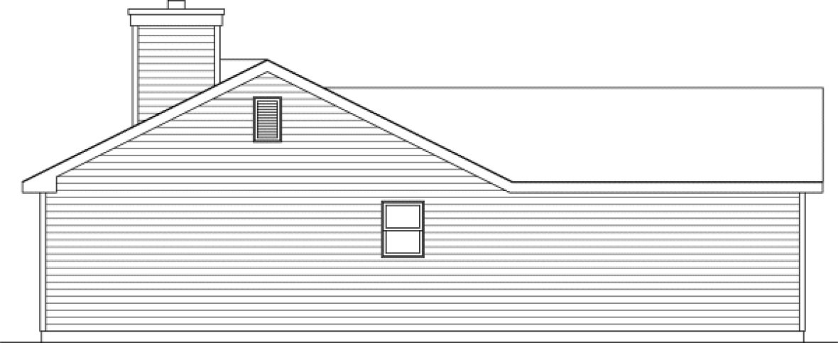 Left Elevation for House Plan #419082