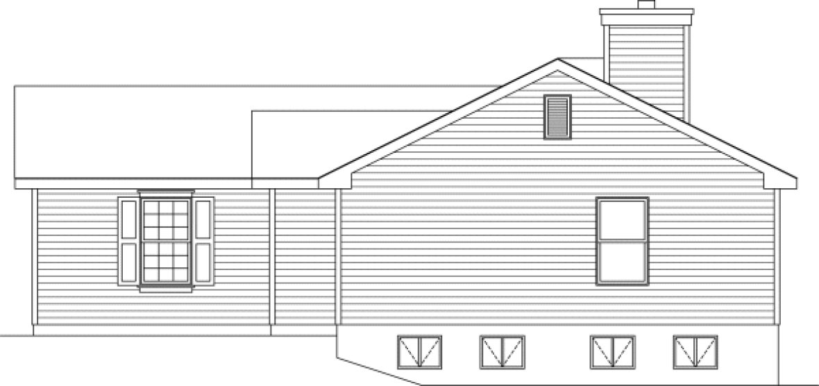 Right Elevation for House Plan #419082