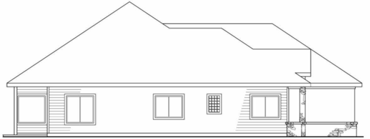 Left Elevation for House Plan #340613