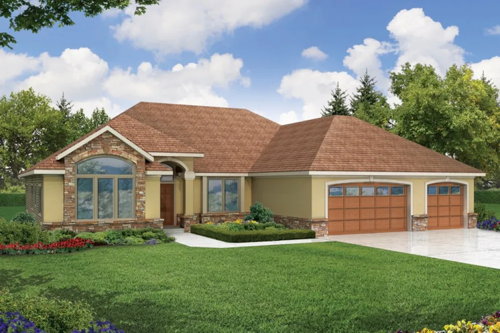 Full Rendering for House Plan #340613