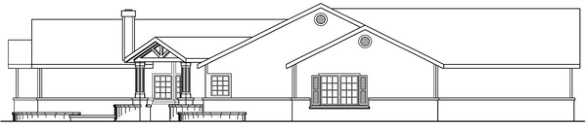 Left Elevation for House Plan #345613
