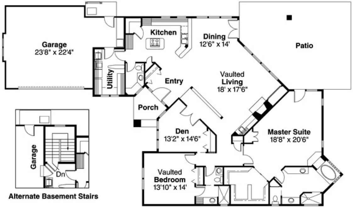 Main Floor Plan for House Plan #345713