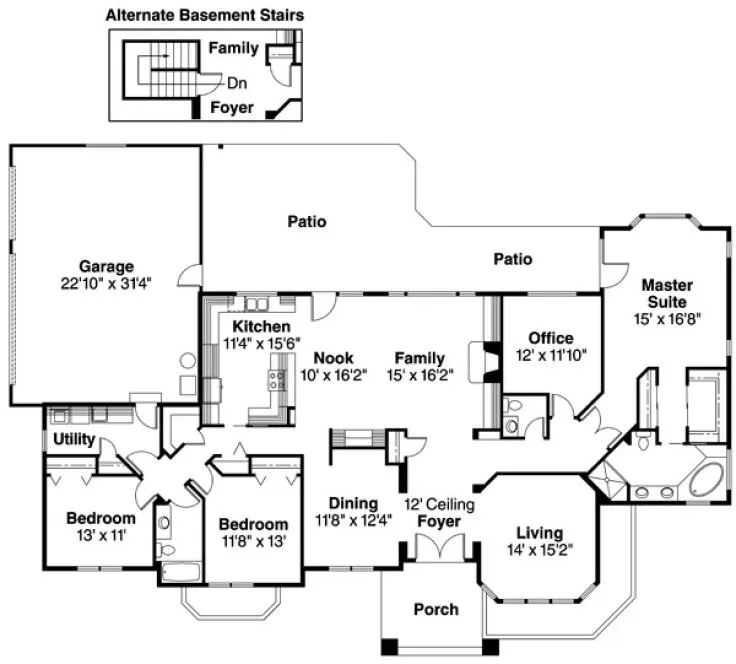 Main Floor Plan for House Plan #347713