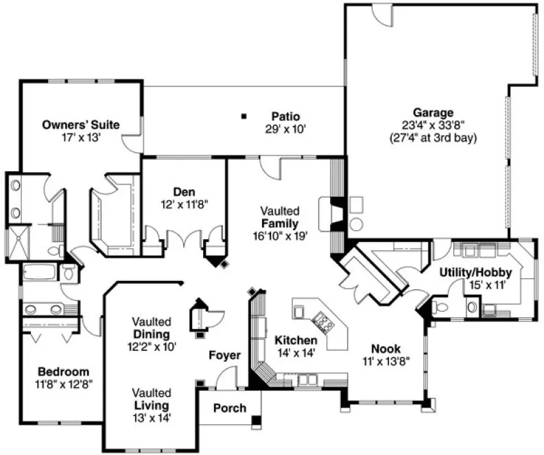 Main Floor Plan for House Plan #343813