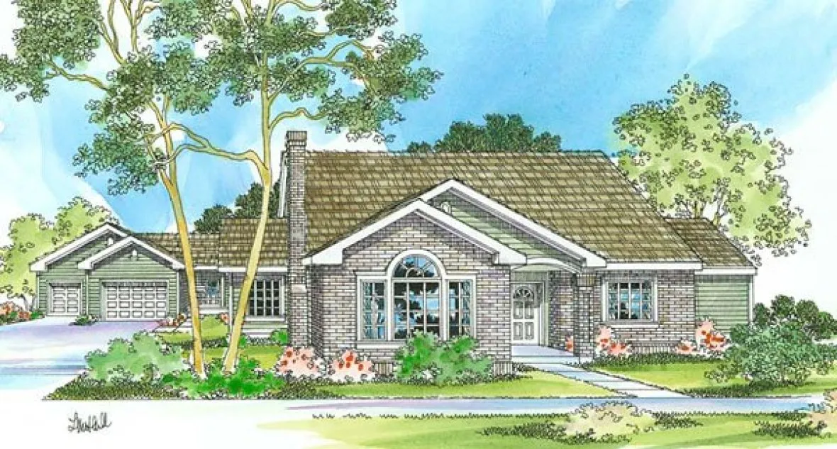 Full Rendering for House Plan #344810