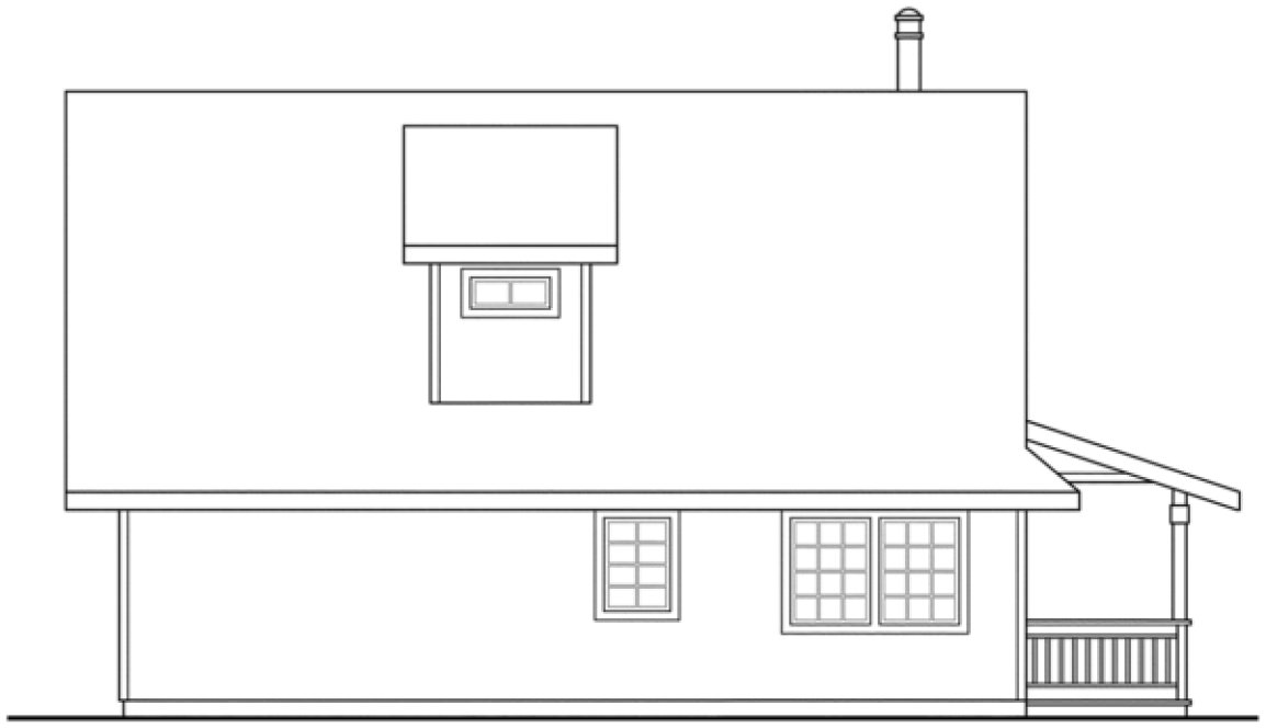 Left Elevation for House Plan #345813