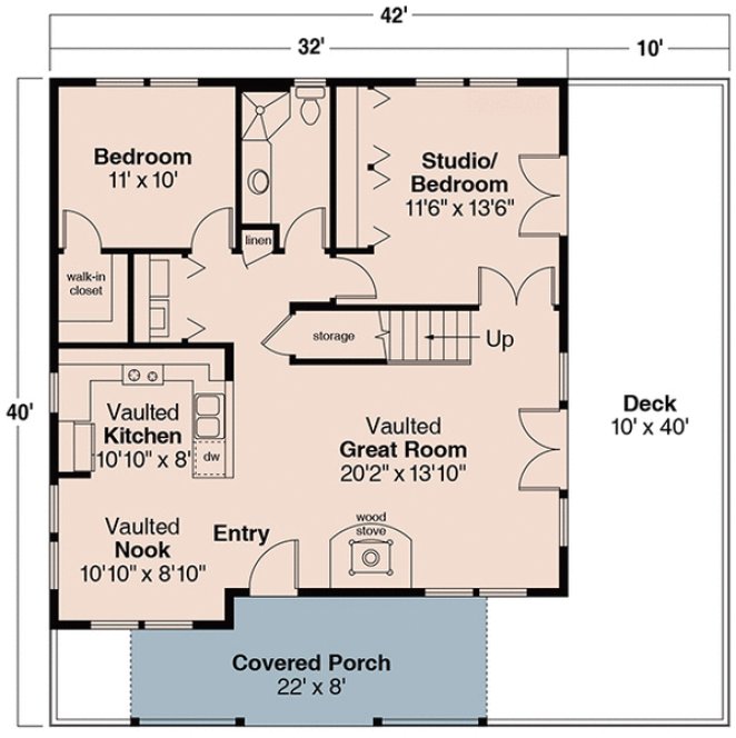 Main Floor Plan for House Plan #345813