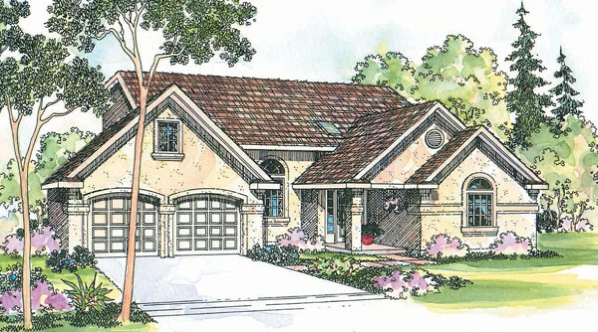 Full Rendering for House Plan #346813