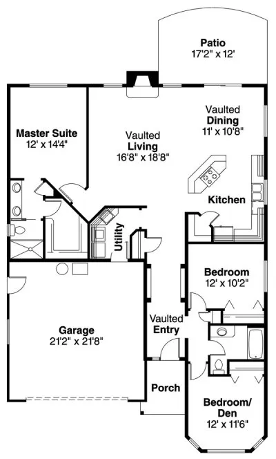 Main Floor Plan for House Plan #341913