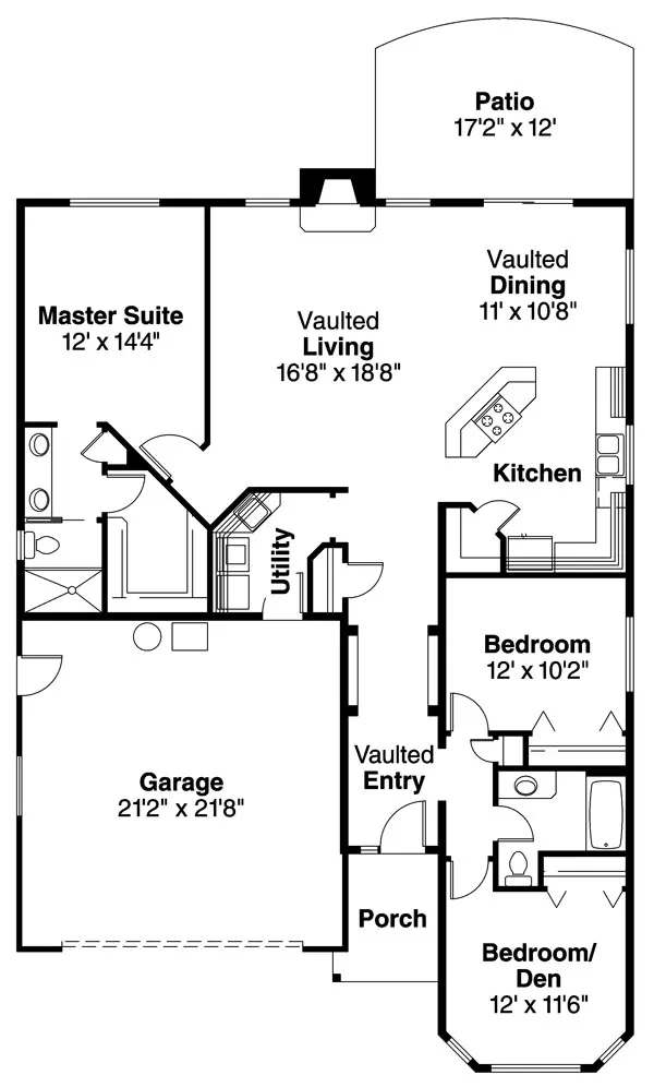 Main Floor Plan for House Plan #341913