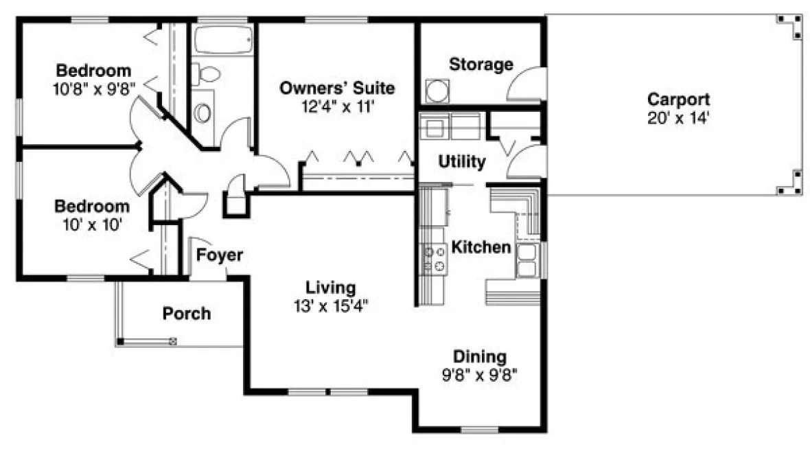 Main Floor Plan for House Plan #340601