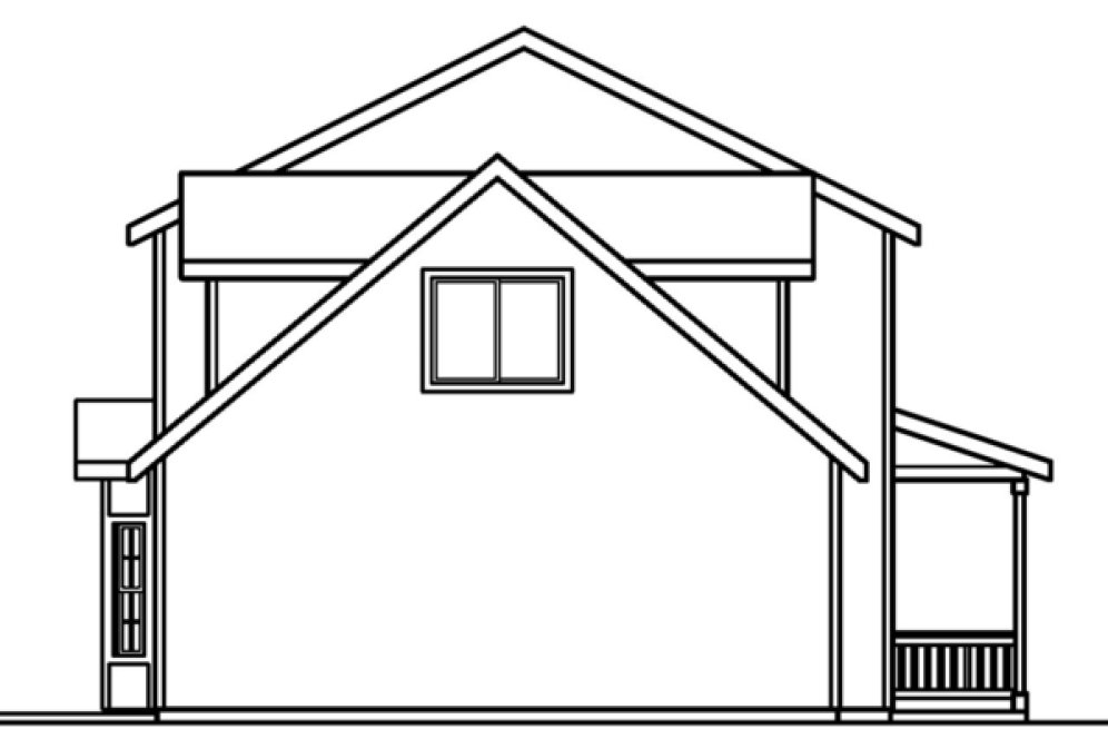 Left Elevation for House Plan #347913