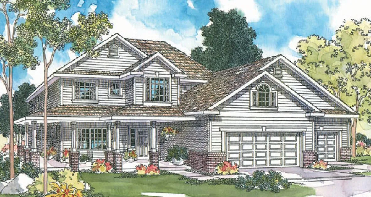 Full Rendering for House Plan #340023