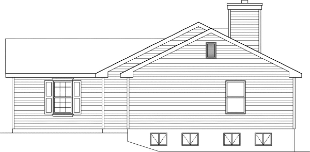 Right Elevation for House Plan #410182
