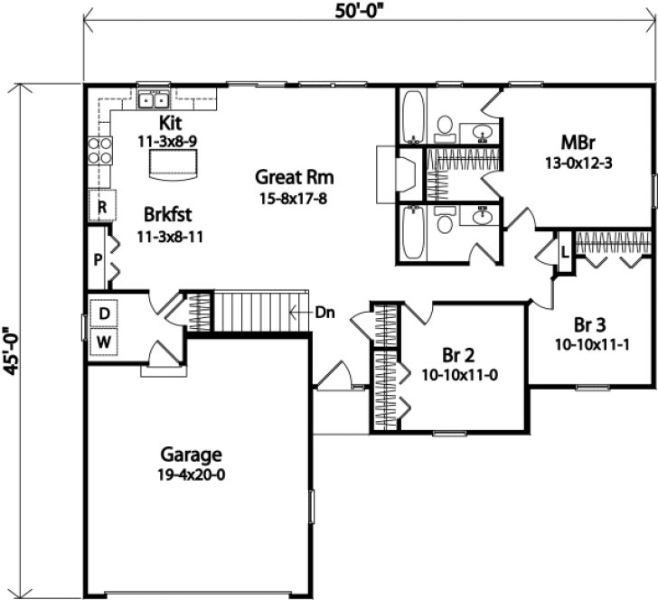Main Floor Plan for House Plan #410182