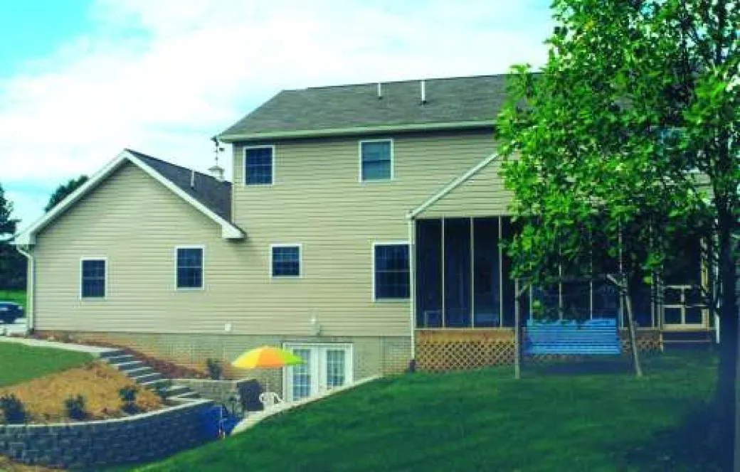 Rear Elevation for House Plan #183442