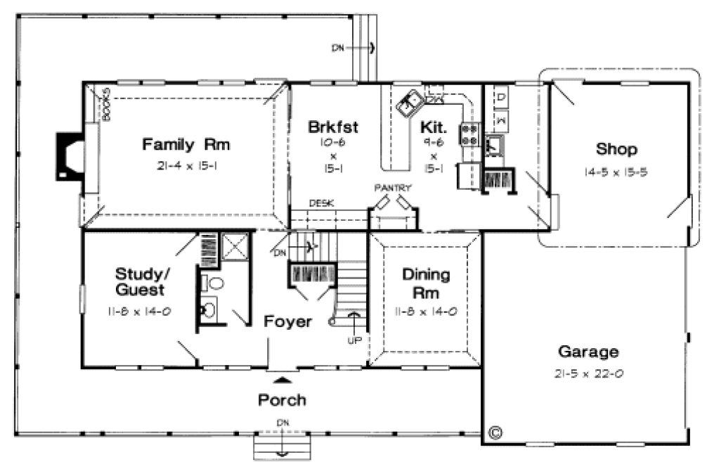 Main Floor Plan for House Plan #183442