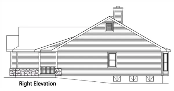 Right Elevation for House Plan #412079