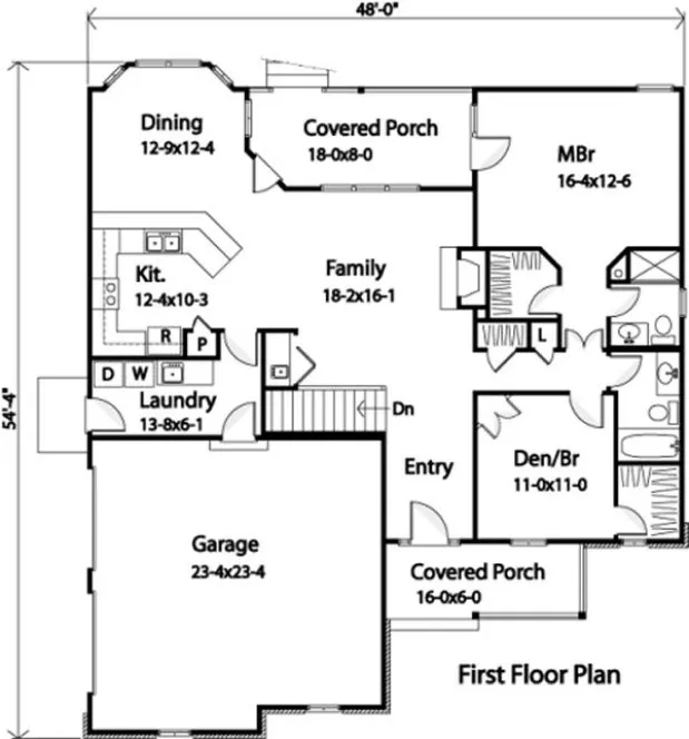 Main Floor Plan for House Plan #412079