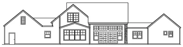 Rear Elevation for House Plan #342023