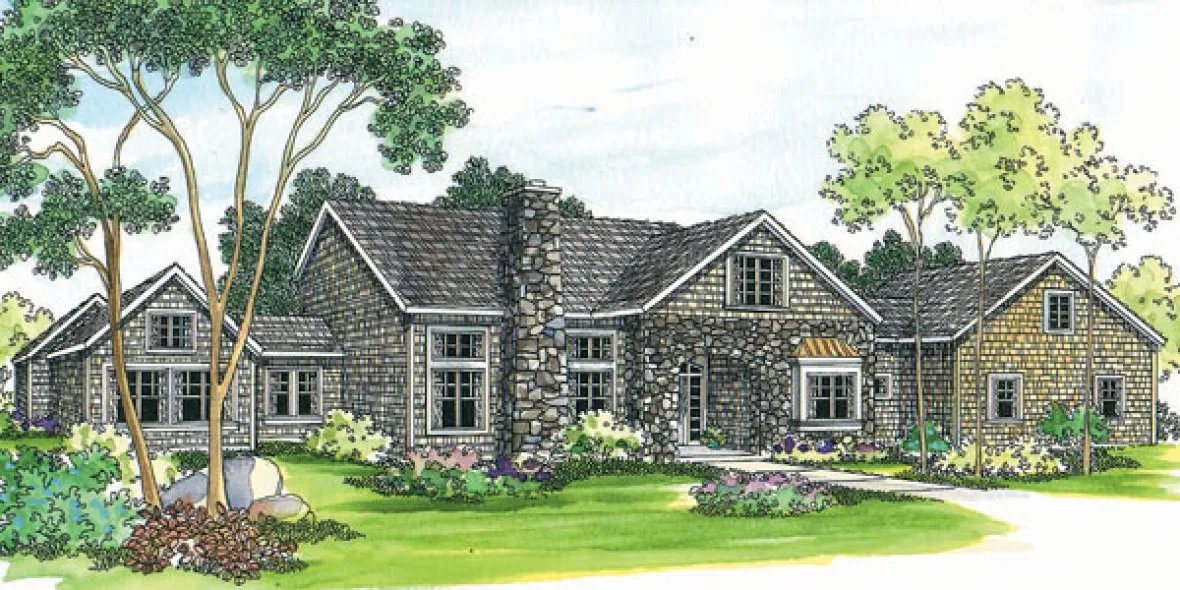 Full Rendering for House Plan #342023