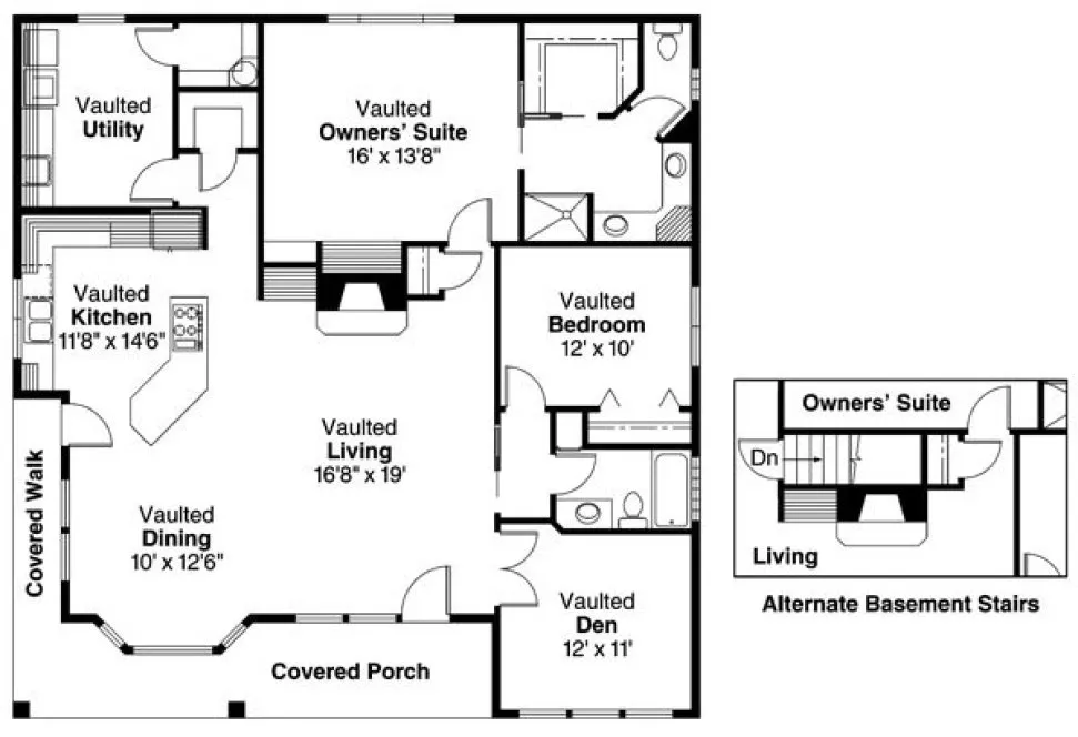 Main Floor Plan for House Plan #343023