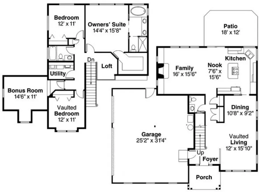Plan for House Plan #349123
