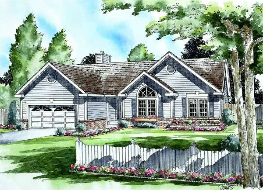 Full Rendering for House Plan #180742