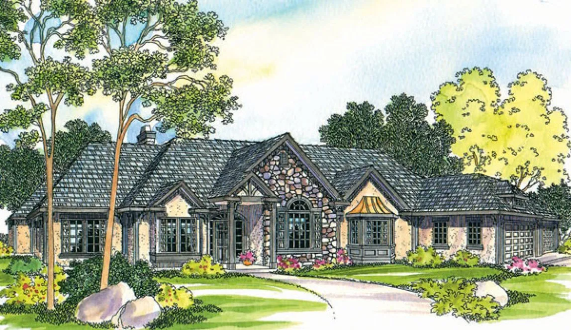 Full Rendering for House Plan #349223