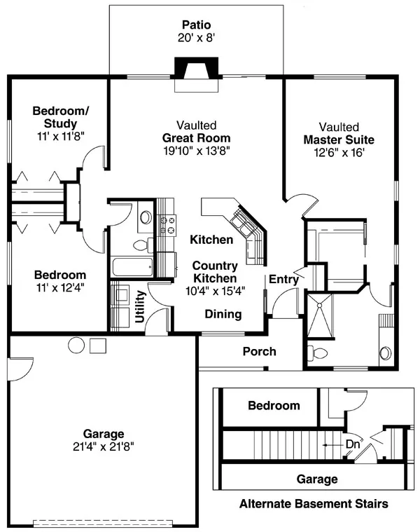 Main Floor Plan for House Plan #340323