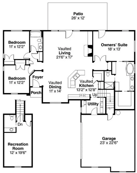 Main Floor Plan for House Plan #342323