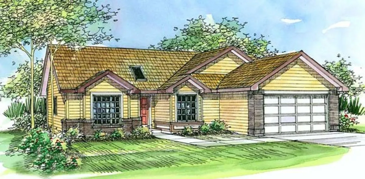 Full Rendering for House Plan #345323