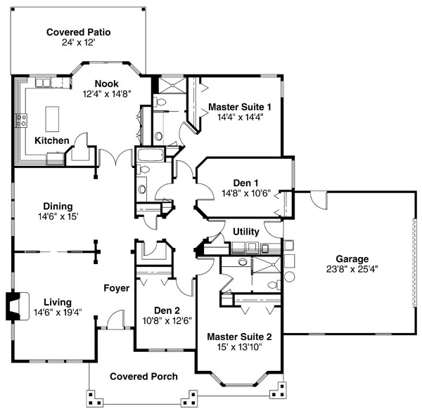 Main Floor Plan for House Plan #344623