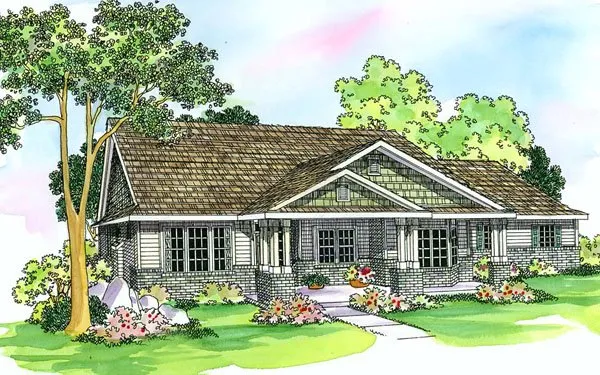Full Rendering for House Plan #344623