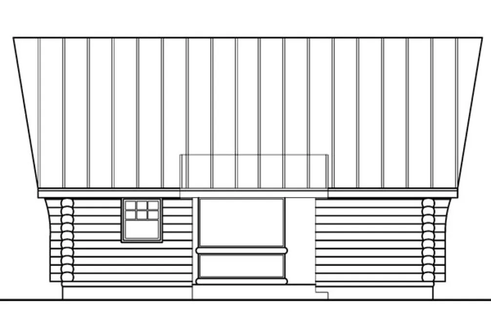 Rear Elevation for House Plan #347623