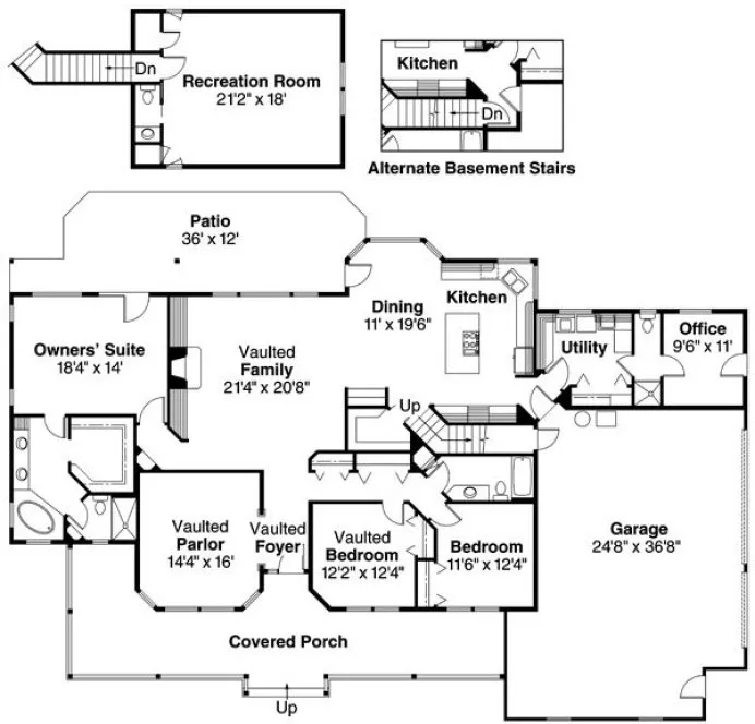 Main Floor Plan for House Plan #349623
