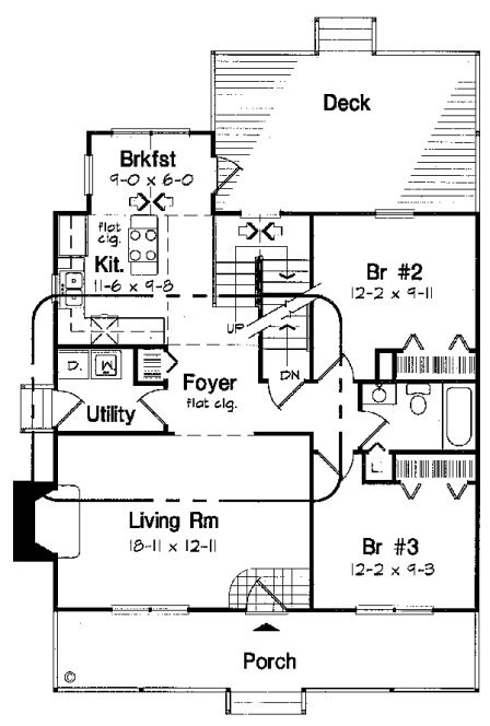 Main Floor Plan for House Plan #186742